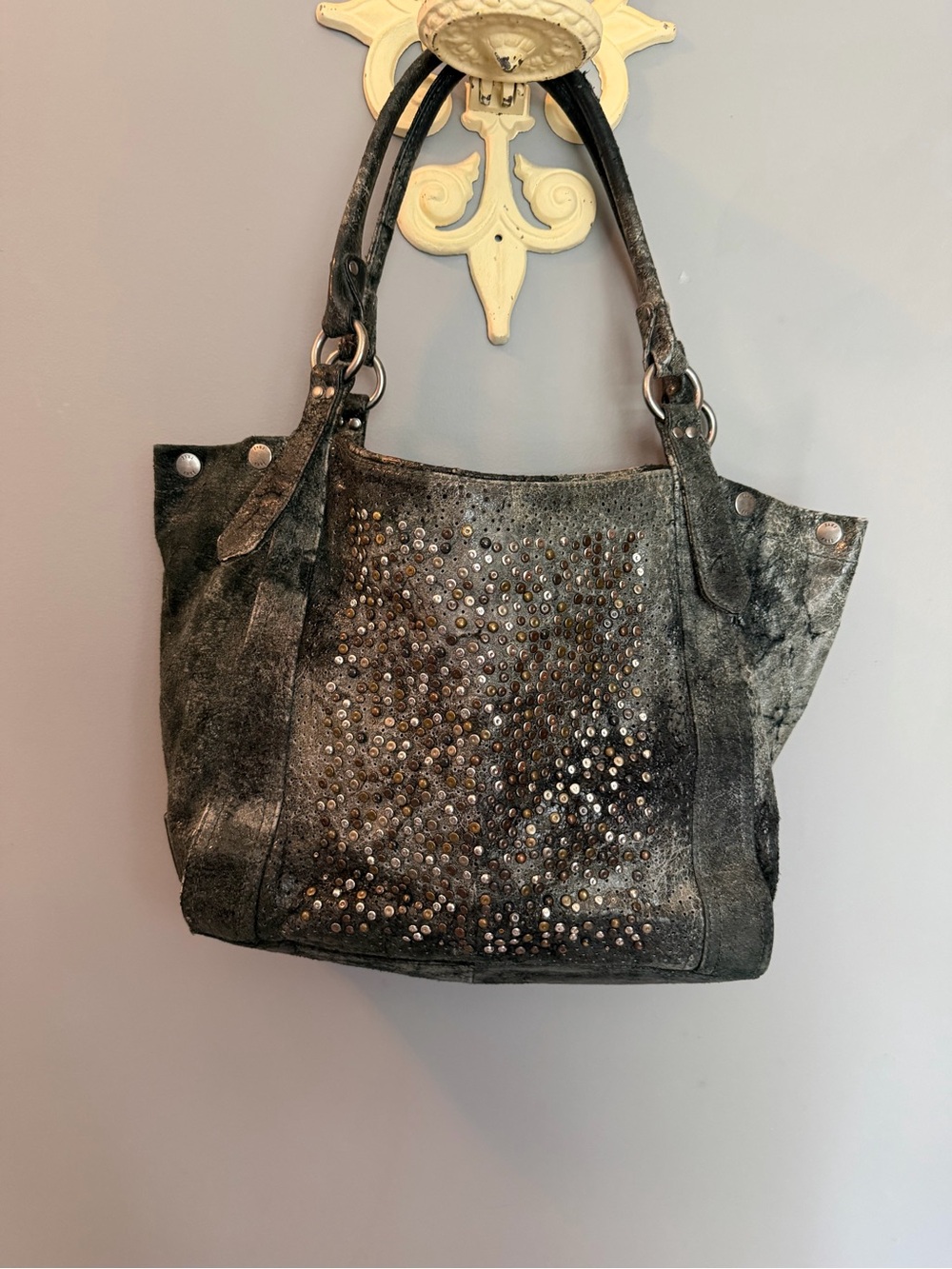 Rare Frye Deborah Studded Shoulder Bag